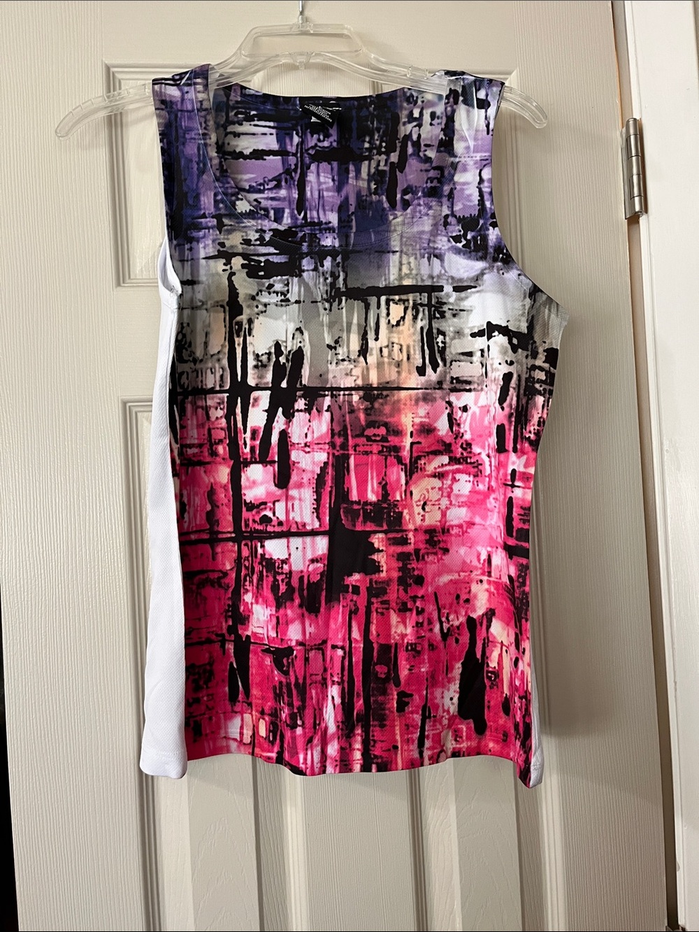 bcg Abstract Print Athletic Tank Top in Pink, Purple & Black